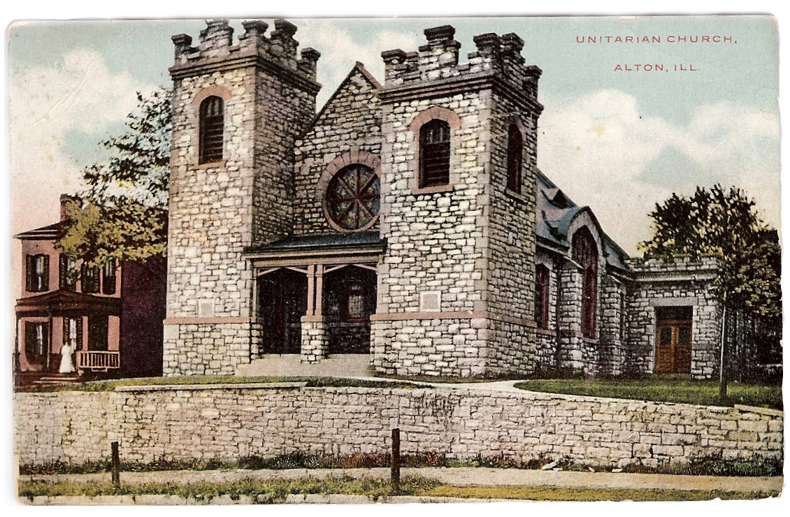 Post Card of church in 1909 clean